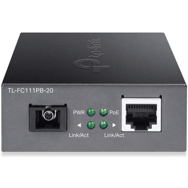 TP-Link TL-FC111PB-20 - 10/100 Mbps WDM SFP to RJ45 Fiber to Ethernet Media Converter with 1-Port PoE - Image 4