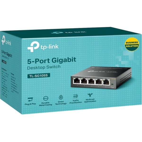 TP-Link TL-SG105S - 5 Port Gigabit Ethernet Switch - Image 3