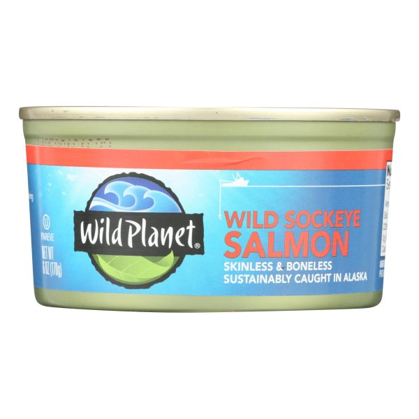 Wild Planet Wild Pacific Sockeye Salmon - Case of 12 - 6 oz. - Image 3