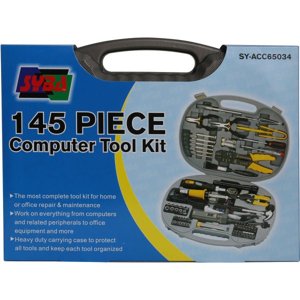 SYBA Multimedia 145 Piece Computer Electronic Tool Kit with Wire Cutter - Image 2