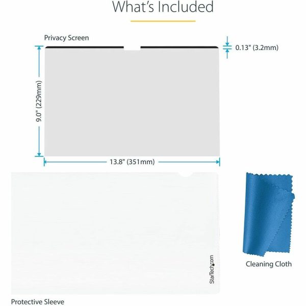 StarTech.com 16in MacBook Pro 21/23 Laptop Privacy Screen, Removable / Reversible Anti-Glare Blue Light Filter, Magnetic - Image 7