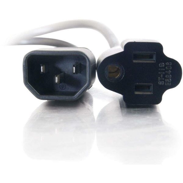 C2G 1ft Monitor Power Cord - 18 AWG - IEC320C14 to NEMA 5-15R - Image 3
