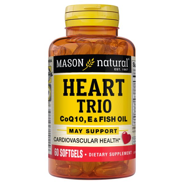 Mason Naturals - Heart Trio - Co Q-10 Vitamin E and Fish Oil - 60 Soft Gels - Image 2