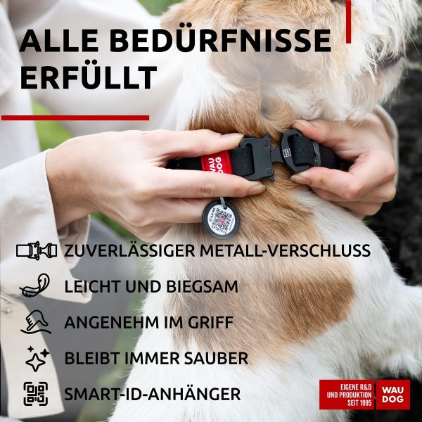 Waterproof Dog Collar   Adjustable Dog Collar for Large Dogs Small and Medium Dogs   Heavy Duty Dog Collars with Durable Metal Clasp and QR Dog Tag   Boy & Girl Dog Collars (Black) - Image 5