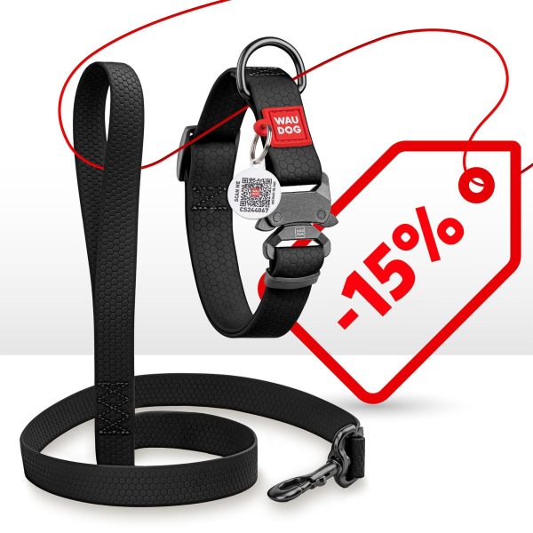 Waterproof Dog Collar   Adjustable Dog Collar for Large Dogs Small and Medium Dogs   Heavy Duty Dog Collars with Durable Metal Clasp and QR Dog Tag   Boy & Girl Dog Collars (Black) - Image 7