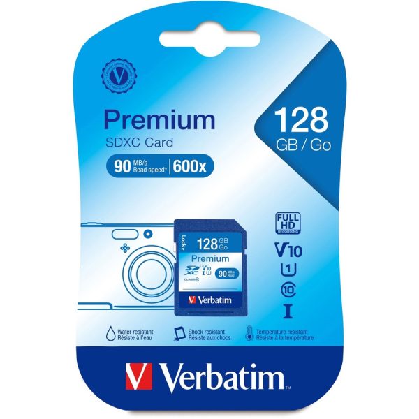Verbatim 128GB Premium SDXC Memory Card, UHS-I Class 10 - Image 2