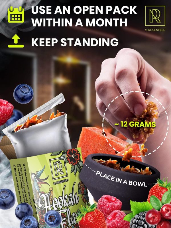 Hookah Shisha Flavors Set   3 x 1.75 oz (50 g) Shisha Hookah Flavors for your Hookah Bowl (Blueberry   Watermelon   Wild Berries) Pack of 3   Try these Hookah Flavors with your lovest Hookah Set - Image 5
