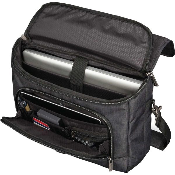 Samsonite Modern Utility Carrying Case (Messenger) for 15.6" Apple iPad Notebook, Tablet - Charcoal Heather, Charcoal - Image 2