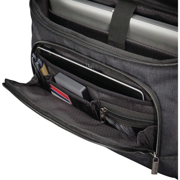 Samsonite Modern Utility Carrying Case (Messenger) for 15.6" Apple iPad Notebook, Tablet - Charcoal Heather, Charcoal - Image 3