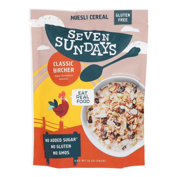 Seven Sundays Unsweetened Bircher Muesli  - Case of 6 - 12 OZ - Image 2