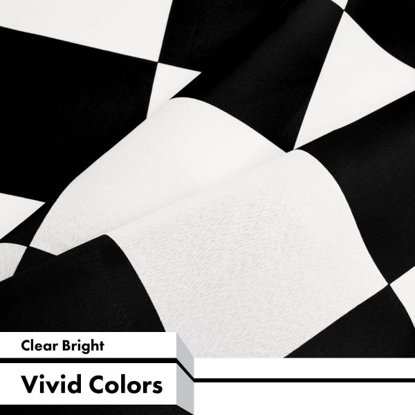 G128 Combo Pack: American USA Flag 3x5 Ft & Checkered Flag 3x5 Ft, Both Printed 150D Polyester, Indoor/Outdoor, Brass Grommets - Image 4