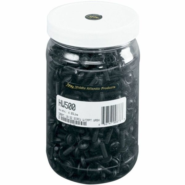 Middle Atlantic 10-32 Rack Screws - Trim-Head - 0.75in Length - 500 Count