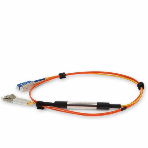 AddOn 10m Cisco CAB-MCP-LC-10M Compatible LC (Male) to SC (Male) Orange OM1 & OS1 Duplex Fiber Mode Conditioning Cable - Image 2