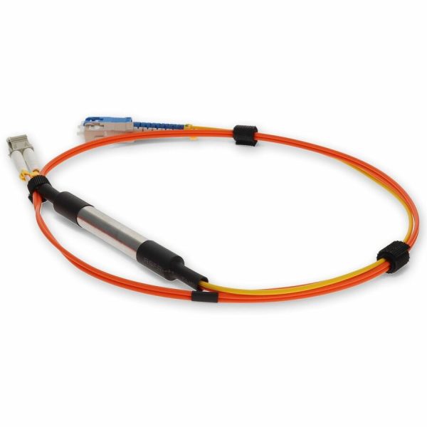AddOn 10m Cisco CAB-MCP-LC-10M Compatible LC (Male) to SC (Male) Orange OM1 & OS1 Duplex Fiber Mode Conditioning Cable - Image 3