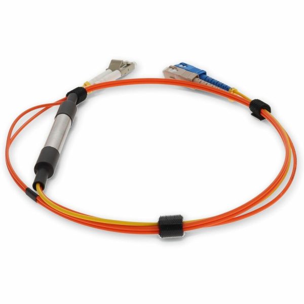 AddOn 10m Cisco CAB-MCP-LC-10M Compatible LC (Male) to SC (Male) Orange OM1 & OS1 Duplex Fiber Mode Conditioning Cable - Image 4