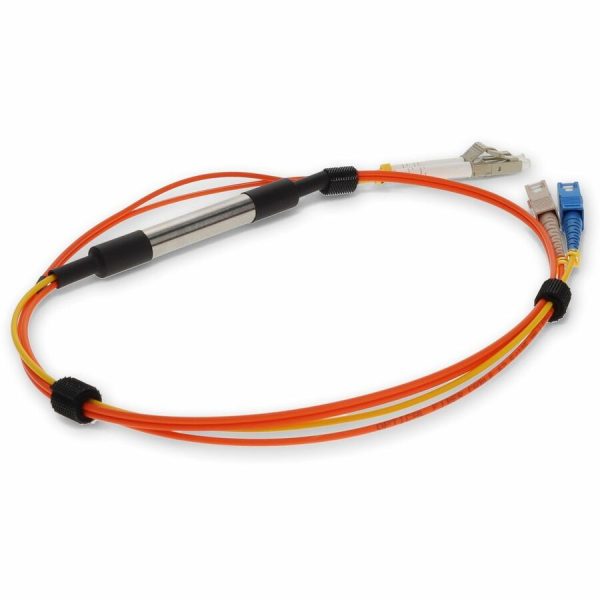 AddOn 10m Cisco CAB-MCP-LC-10M Compatible LC (Male) to SC (Male) Orange OM1 & OS1 Duplex Fiber Mode Conditioning Cable - Image 5