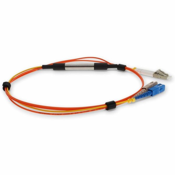 AddOn 10m Cisco CAB-MCP-LC-10M Compatible LC (Male) to SC (Male) Orange OM1 & OS1 Duplex Fiber Mode Conditioning Cable - Image 6