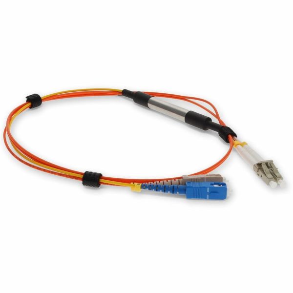 AddOn 10m Cisco CAB-MCP-LC-10M Compatible LC (Male) to SC (Male) Orange OM1 & OS1 Duplex Fiber Mode Conditioning Cable - Image 7