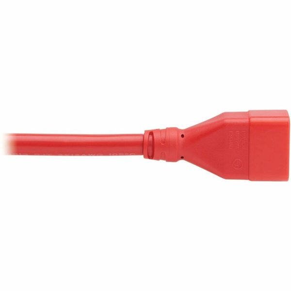 Eaton Tripp Lite Series Power Extension Cord, C20 to C19 - Heavy-Duty, 20A, 250V, 12 AWG, 2 ft. (0.6 m), Red - Image 5
