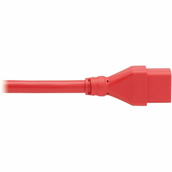 Eaton Tripp Lite Series Power Extension Cord, C20 to C19 - Heavy-Duty, 20A, 250V, 12 AWG, 2 ft. (0.6 m), Red - Image 7