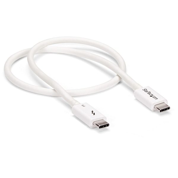 StarTech.com 1.6ft (50cm) Thunderbolt 3 Cable, 40Gbps, 100W PD, 4K/5K Video, Thunderbolt-Certified, Compatible w/ TB4/USB 3.2/DisplayPort - Image 2