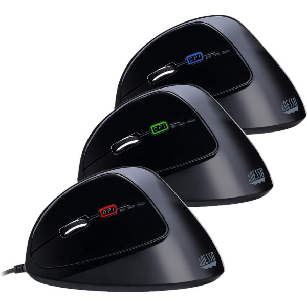 Adesso Programmable Vertical Ergonomic Left-Handed Mouse - Image 2