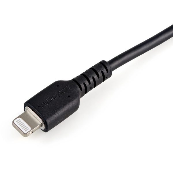 StarTech.com 12inch/30cm Durable Black USB-A to Lightning Cable, Rugged Heavy Duty Charging/Sync Cable for Apple iPhone/iPad MFi Certified - Image 3