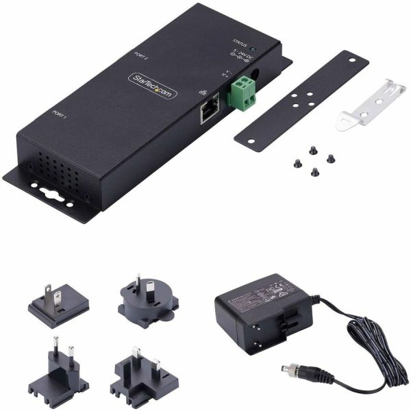 StarTech.com 2-Port Serial to Ethernet Adapter, IP Serial Device Server For Remote RS232 Devices, Wall/DIN Rail Mount, LAN To DB9 Converter - Image 7