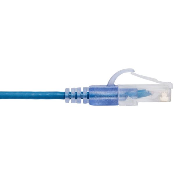 Monoprice 10-Pack, SlimRun Cat6A Ethernet Network Patch Cable, 1ft Blue - Image 3