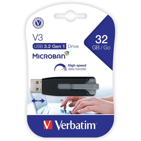 32GB Store 'n' Go® V3 USB 3.2 Gen 1 Flash Drive - Gray - Image 7
