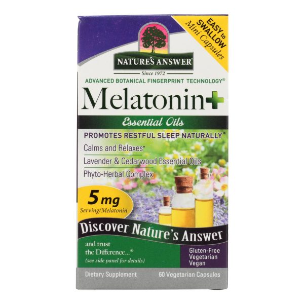 Nature's Answer Melatonin+ Dietary Supplement  - 1 Each - 60 VCAP - Image 2