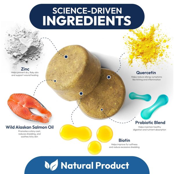 Omega 3 Fish Oil for Dogs   170 Chews   Omega 3 for Dogs Itchy Skin & Allergy Relief   Skin & Coat Supplement   EPA & DHA Fatty Acids   Dog Anti Shedding & Hot Spot Treatment   Salmon Oil - Image 3