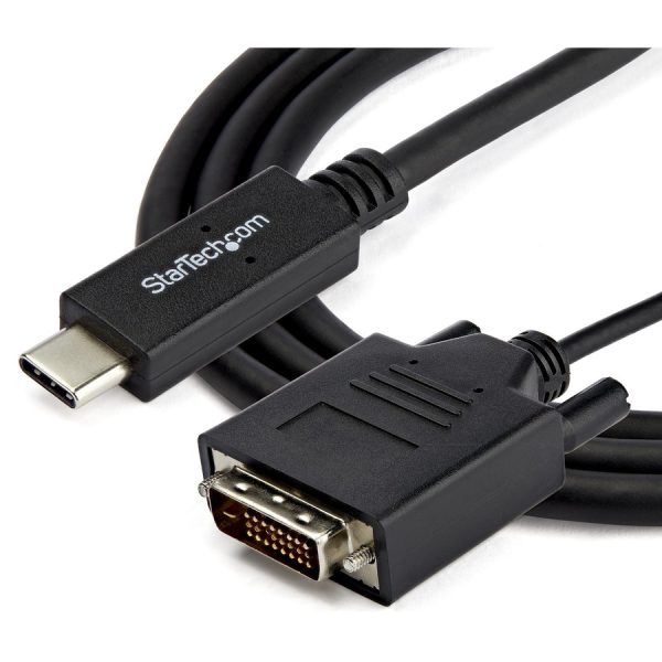 StarTech.com 3.3 ft / 1 m USB-C to DVI Cable - USB Type-C Video Adapter Cable - 1920 x 1200 - Black - Image 4