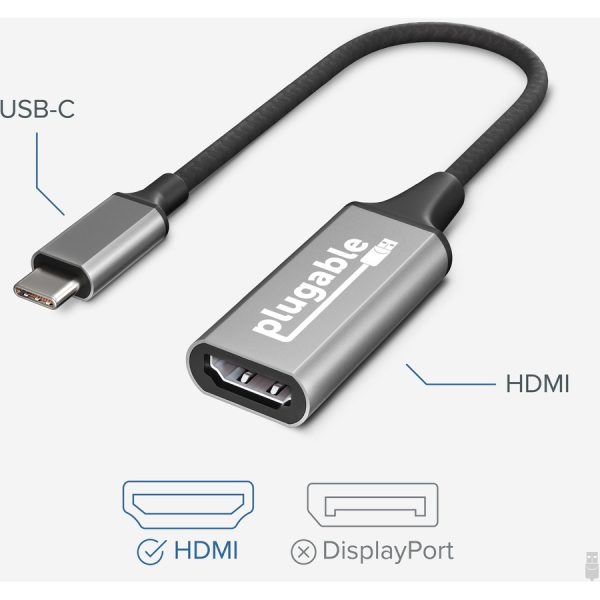Plugable USB C to HDMI adapter, HDMI 2.0, USB4 / Thunderbolt Adapter for 4K Monitor up to 4K 60Hz - Image 2
