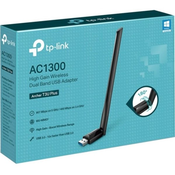 TP-Link Archer T3U Plus - IEEE 802.11ac Dual Band Wi-Fi Adapter for Desktop Computer/Notebook - Image 3