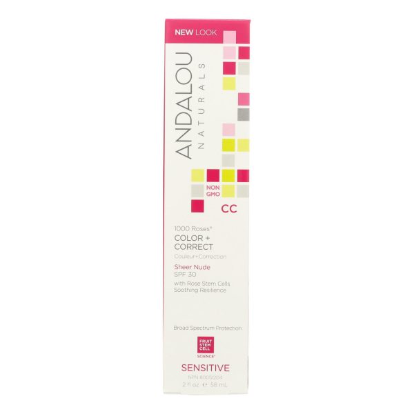 Andalou Naturals Color plus Correct - Sheer SPF 30 - Nude - 2 oz - Image 2