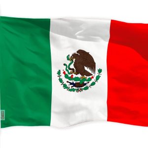 G128 Mexico Mexican Flag | 2x3 Ft | LiteWeave Pro Series Printed 150D Polyester | Country Flag, Indoor/Outdoor, Vibrant Colors, Brass Grommets, Thicker and More Durable Than 100D 75D Polyester