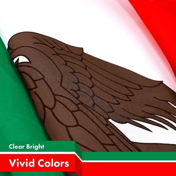 G128 Mexico Mexican Flag | 2x3 Ft | LiteWeave Pro Series Printed 150D Polyester | Country Flag, Indoor/Outdoor, Vibrant Colors, Brass Grommets, Thicker and More Durable Than 100D 75D Polyester - Image 3