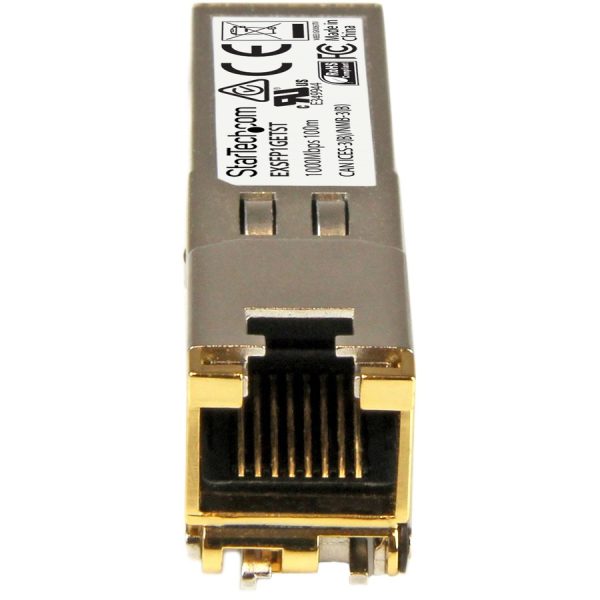 StarTech.com Juniper EX-SFP-1GE-T Compatible SFP Module - 1000BASE-T - 1GE Gigabit Ethernet SFP to RJ45 Cat6/Cat5e Transceiver - 100m - Image 2