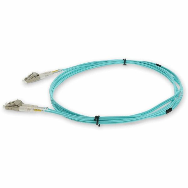 AddOn 2m LC (Male) to LC (Male) Aqua OM3 Duplex Fiber OFNR (Riser-Rated) Patch Cable - Image 2