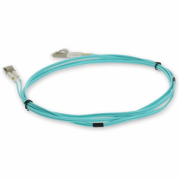 AddOn 2m LC (Male) to LC (Male) Aqua OM3 Duplex Fiber OFNR (Riser-Rated) Patch Cable - Image 3