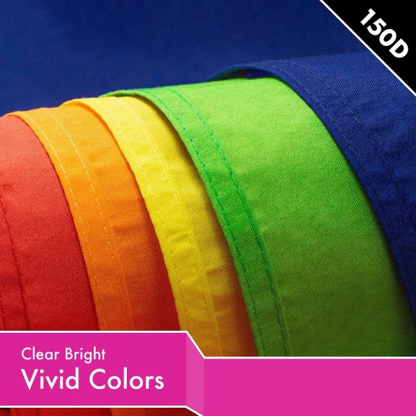 G128 5 Pack: Solid Pink Color Flag | 2.5x4 Ft | LiteWeave Pro Series Printed 150D Polyester | Indoor/Outdoor, Vibrant Colors, Brass Grommets, Thicker and More Durable Than 100D 75D Polyester - Image 3