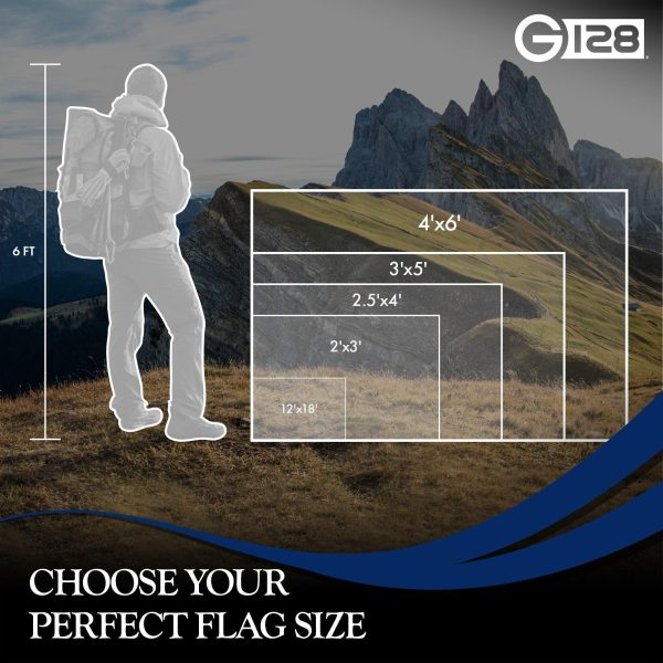 G128 5 Pack: Georgia GA State Flag | 1x1.5 Ft | StormFlyer Series Embroidered 220GSM Spun Polyester | Embroidered Design, Indoor/Outdoor, Brass Grommets, Heavy Duty, All Weather - Image 8