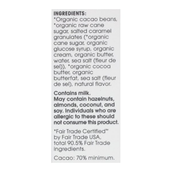 Alter Eco Americas Organic Chocolate Bar - Dark Salted Burnt Caramel - 2.82 oz Bars - Case of 12 - Image 3