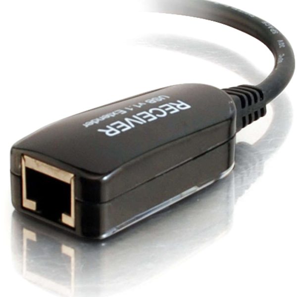 C2G 1-Port USB Extender - USB 1.1 Over Cat5 SuperBooster Dongle Extender - RJ45 to USB B Receiver - Image 2