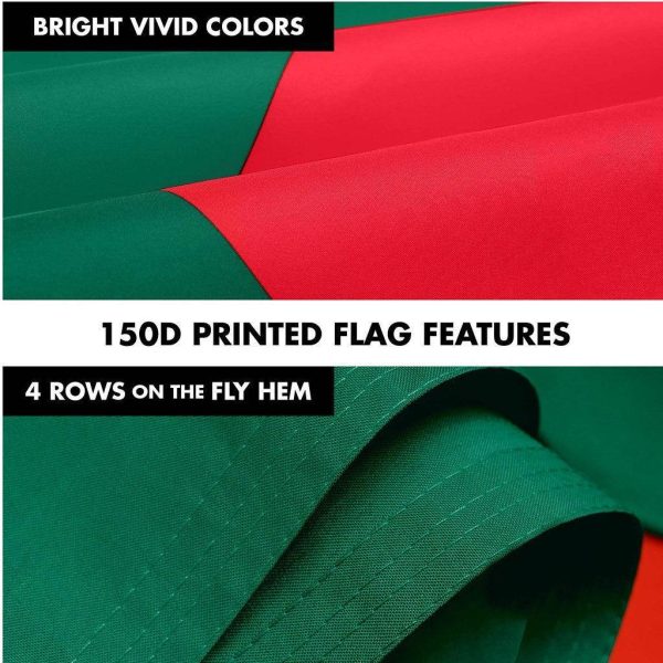 G128 Combo Pack: 6 Ft Tangle Free Spinning Flagpole (White) & Bangladesh Flag 3x5 Ft Printed 150D Polyester, Brass Grommets (Flag Included) Aluminum Flag Pole - Image 5