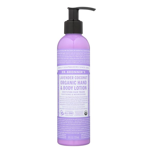 Dr. Bronner's - Lotion Lavendr Cocnt - 1 Each-8 FZ - Image 2