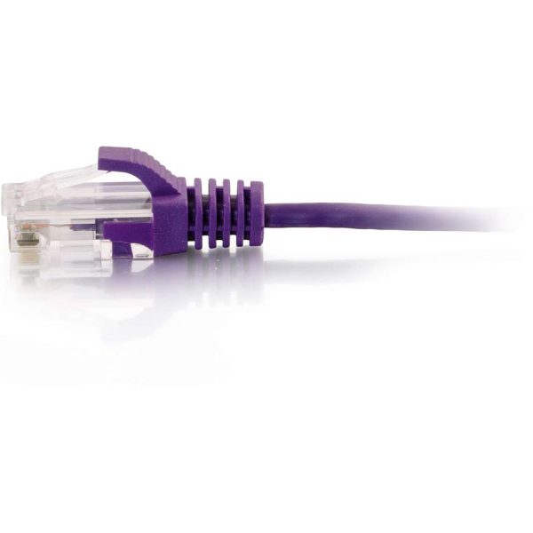 C2G 10ft Cat6 Snagless Unshielded (UTP) Slim Ethernet Cable - Cat6 Network Patch Cable - PoE - Purple - Image 2