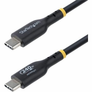 StarTech.com 13ft USB-C Charging Cable, USB-IF Certified USB C Cable, 240W PD EPR, USB 2.0 Type-C Laptop Charger Cord, TPE Jacket, M/M