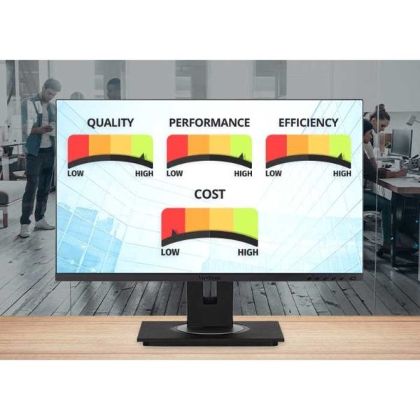 ViewSonic VG2456A 24 Inch 1080p IPS Monitor with USB C 3.2 with 90W Power Delivery, Docking Built-In, RJ45, 40 Degree Tilt Ergonomics for Home and Office - Image 8